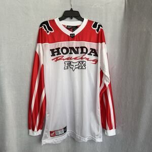 Fox Honda Racing Motocross Jersey XXL Red White Black LS Team Issue Racewear 2XL